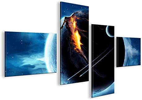 islandburner Bild Bilder auf Leinwand Wars V5 4L Star Weltall XXL Poster Leinwandbild Wandbild Dekoa