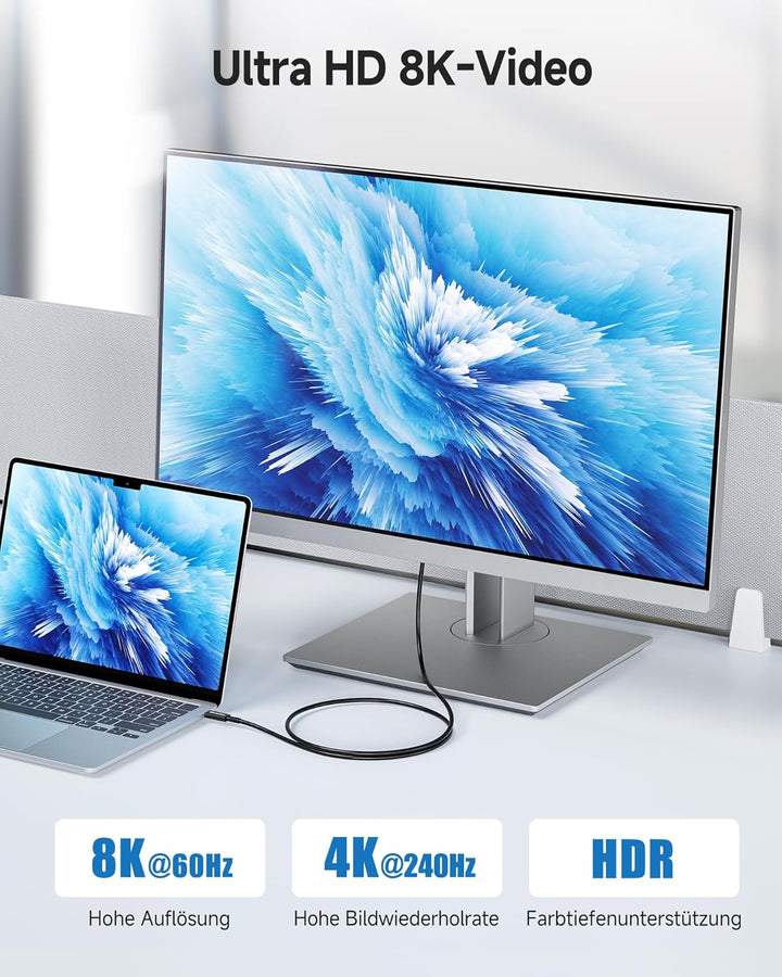 Cable Matters [Intel Zertifiziertes 40Gbps aktives USB C Thunderbolt 4 Kabel 2m mit 100W Aufladung u