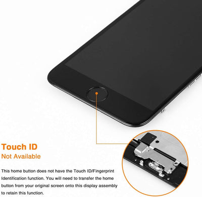 Xlhama Ersatz-Display, komplett, für iPhone 6S Plus, Schwarz, 5,5 Zoll, mit Reparaturwerkzeug, Front