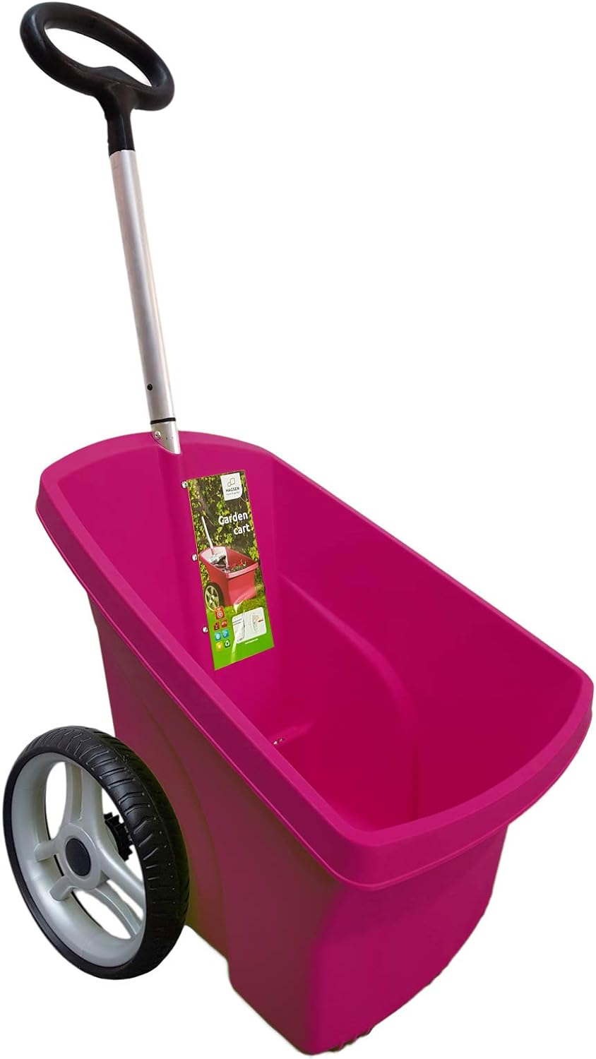 Schubkarre Karre 67 Liter Gartenkarre Transportkarre Gartentrolly Handwagen Laubkarre (Fuchsie), Fuc