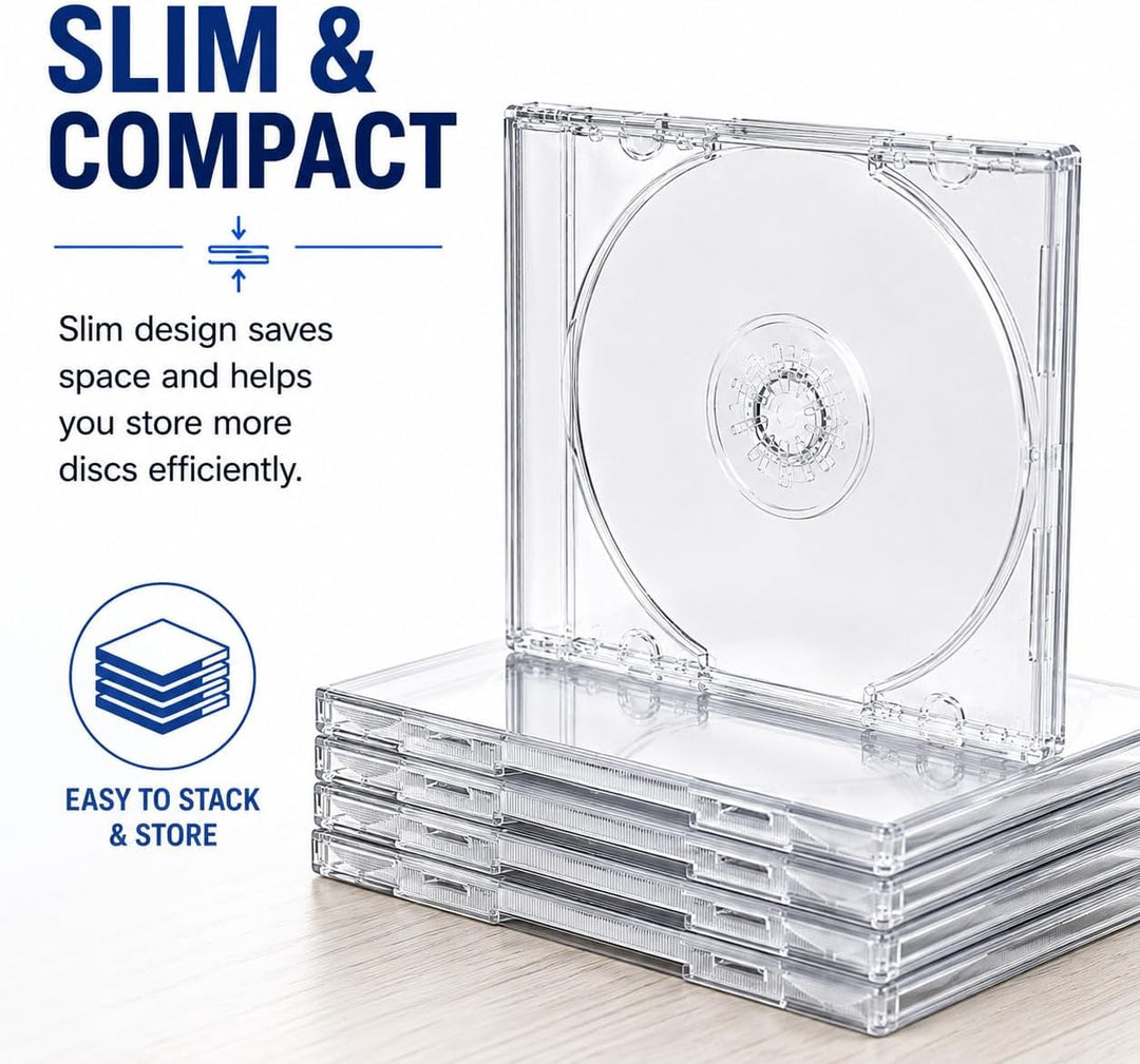 25 x Klare 8-cm-CD-Hüllen für kleine 8-cm-Discs von Dragon Trading