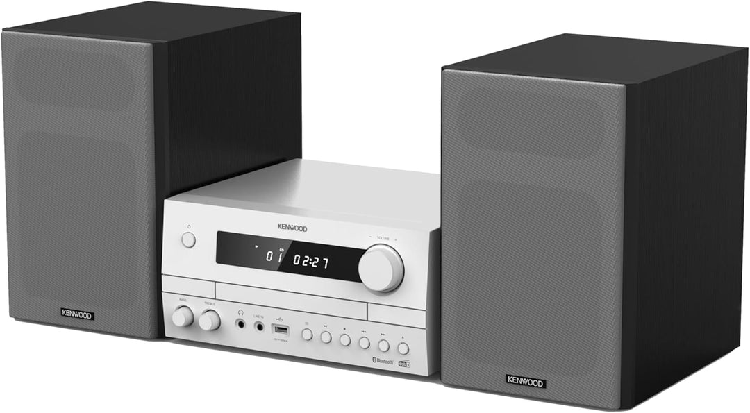 Kenwood M-822DAB - Micro HiFi-System mit 2 x 50 Watt RMS, CD, USB, DAB+ & Bluetooth Audio-Streaming,