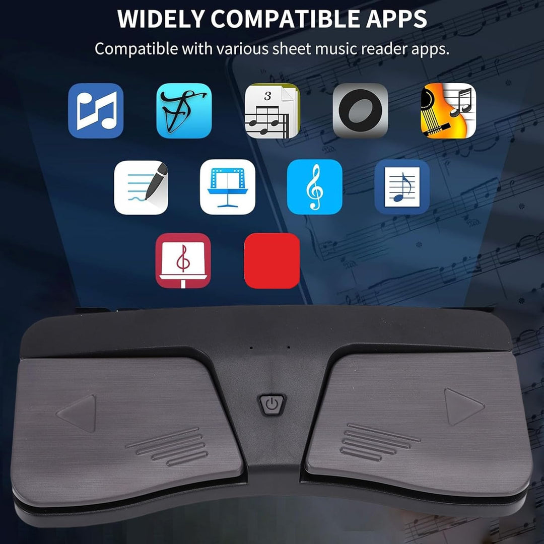 Drahtloses Page-Turner-Pedal, Bluetooth-Musik-Fussschalter-Page-Turner mit Rutschfestem Pad für -Tab