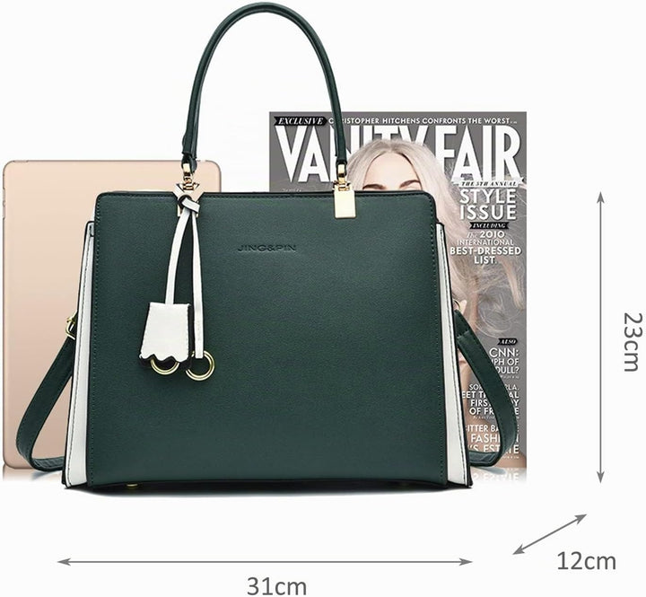 NICOLE &amp; DORIS Damen Handtasche Elegant Henkeltasche Leder Schultertasche Frauen Umhängetasche Multi