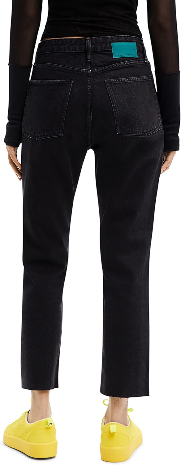 Desigual Damen Jeans 38 Schwarz, 38 Schwarz