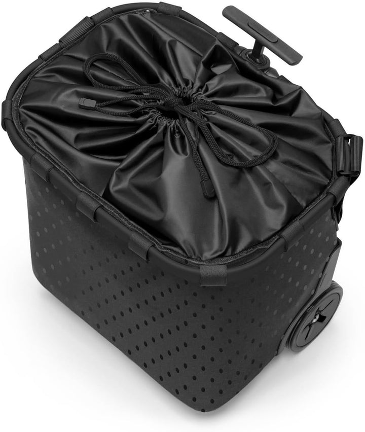 reisenthel carrycruiser Frame Glossy Black dots – Tragbarer Einkaufstrolley mit stabilem Aluminiumra