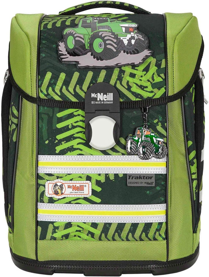 McNeill ERGO Primero McLight Schulranzen-Set 4tlg. Grün ca. 30 x 38 x 22 cm, Grün ca. 30 x 38 x 22 c