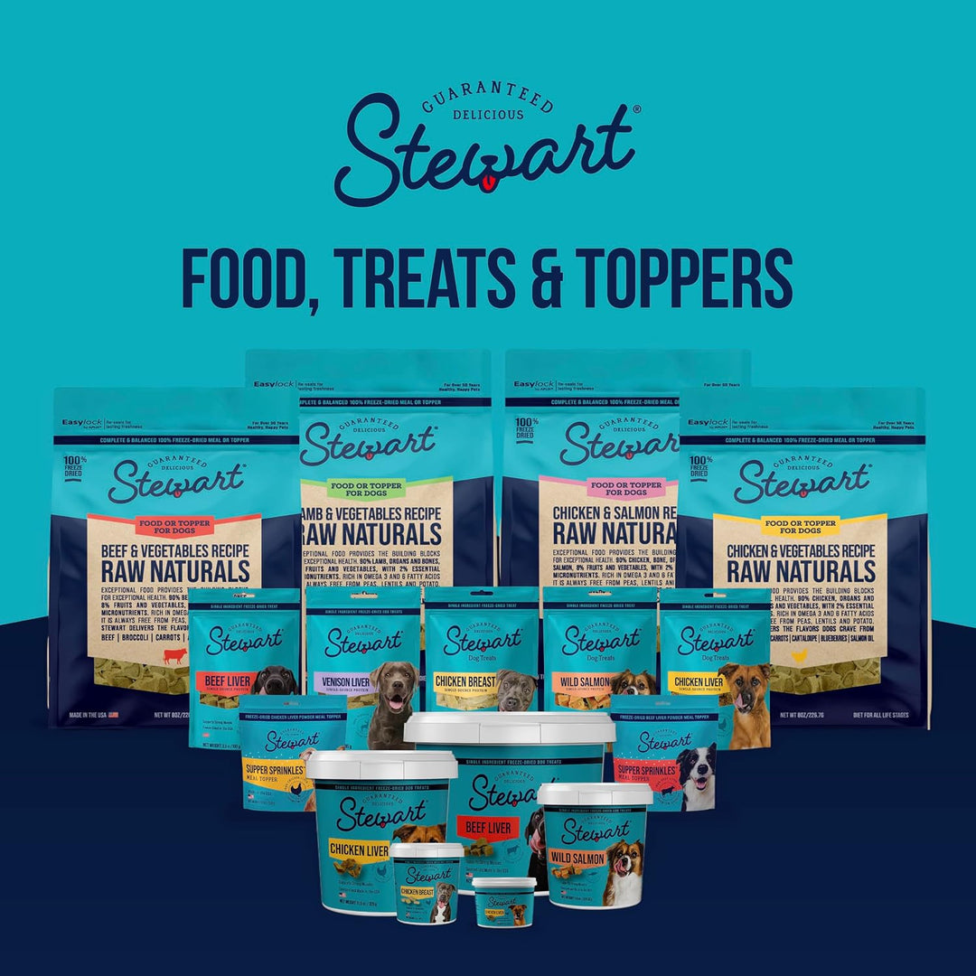 Stewart Gefriergetrocknete Hundeleckerlis, Rindleber, gesund, natürlich, einzelner Inhaltsstoff, get