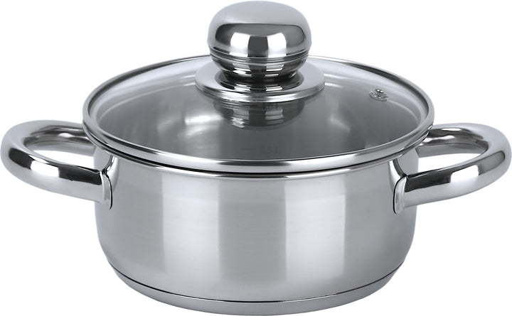 aro Kochtopf, Edelstahl, 1.5 L, mit Deckel, Induktion, Ofenfest, silber