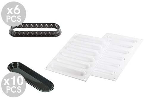 Euroshoppingonline Kit Tarte Ring Oblong 146x34 Silikonform, Silikon