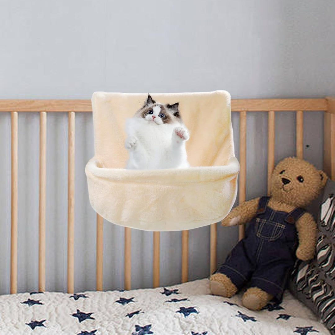 Hängebett Für Katzen Heizung, Katzen Kuschelsack, Katzenbett Mit Geländer,Katzenhängematte Katzenbet