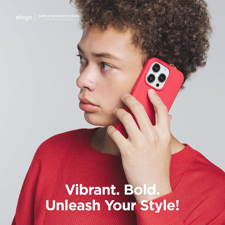 elago Flüssig Silikon Case Kompatibel mit iPhone 15 Hülle, Premium Silikon Handyhülle, Ganzkörper Sc