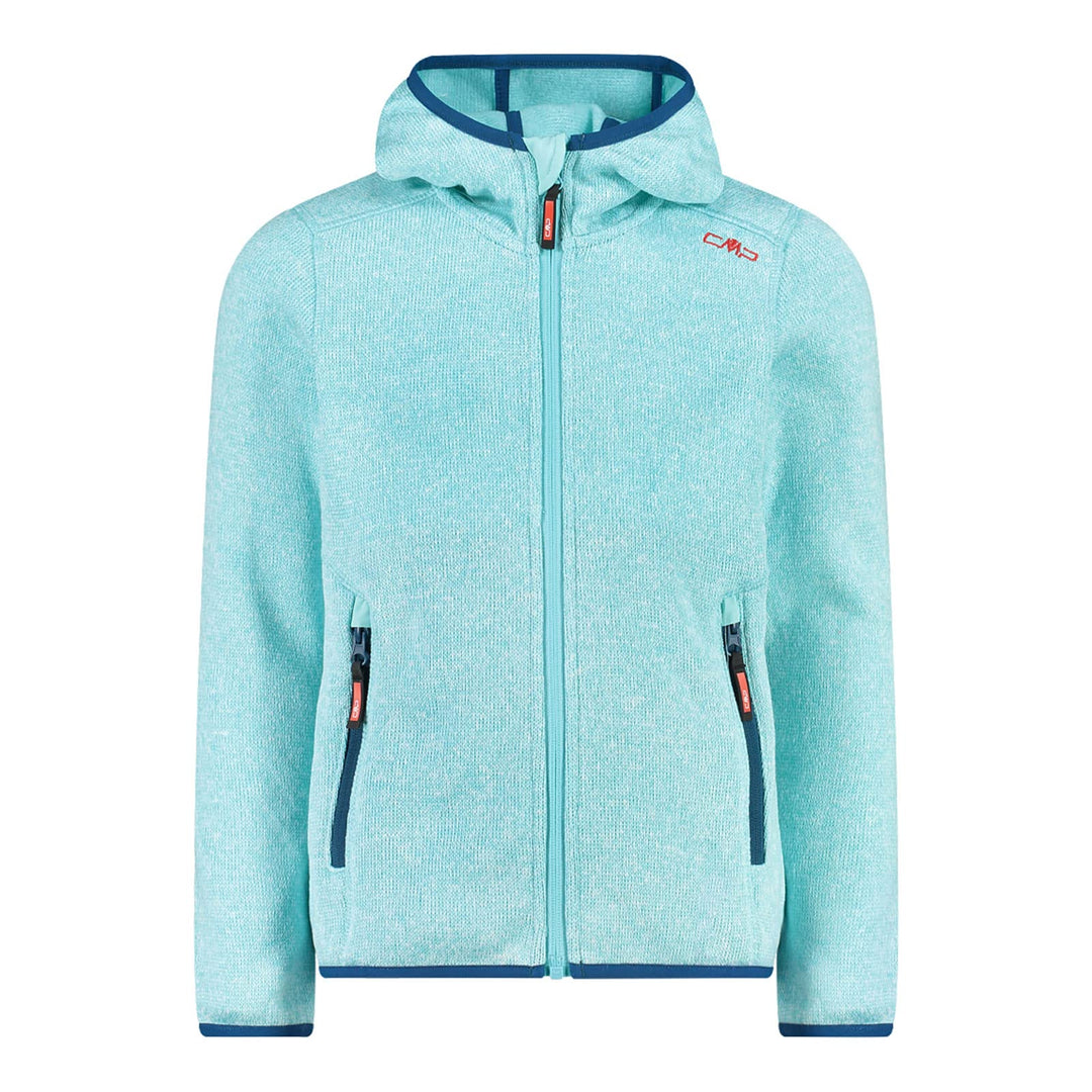 CMP Kinder Strick Fleece Jacke Fleecejacke Fleecepullover, 140 acqua-deep lake