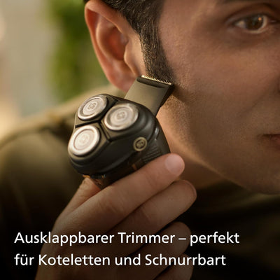 Philips Shaver Series 3000 – Elektrischer Nass- und Trockenrasierer für Männer in Schwarz, mit SkinP