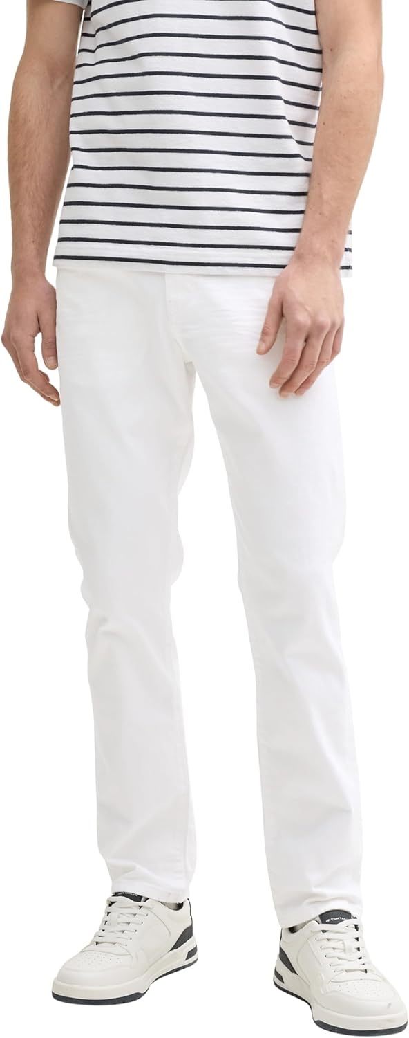 TOM TAILOR Herren Josh Regular Slim Jeans 28W / 34L 10101 - White Denim, 28W / 34L 10101 - White Den