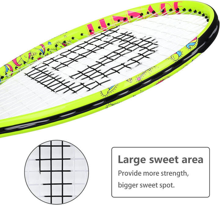 Tennisschläger für Kinder Junior, 19/21/23/25 Zoll Jugend Tennisschläger mit Abdeckung, geeignet für