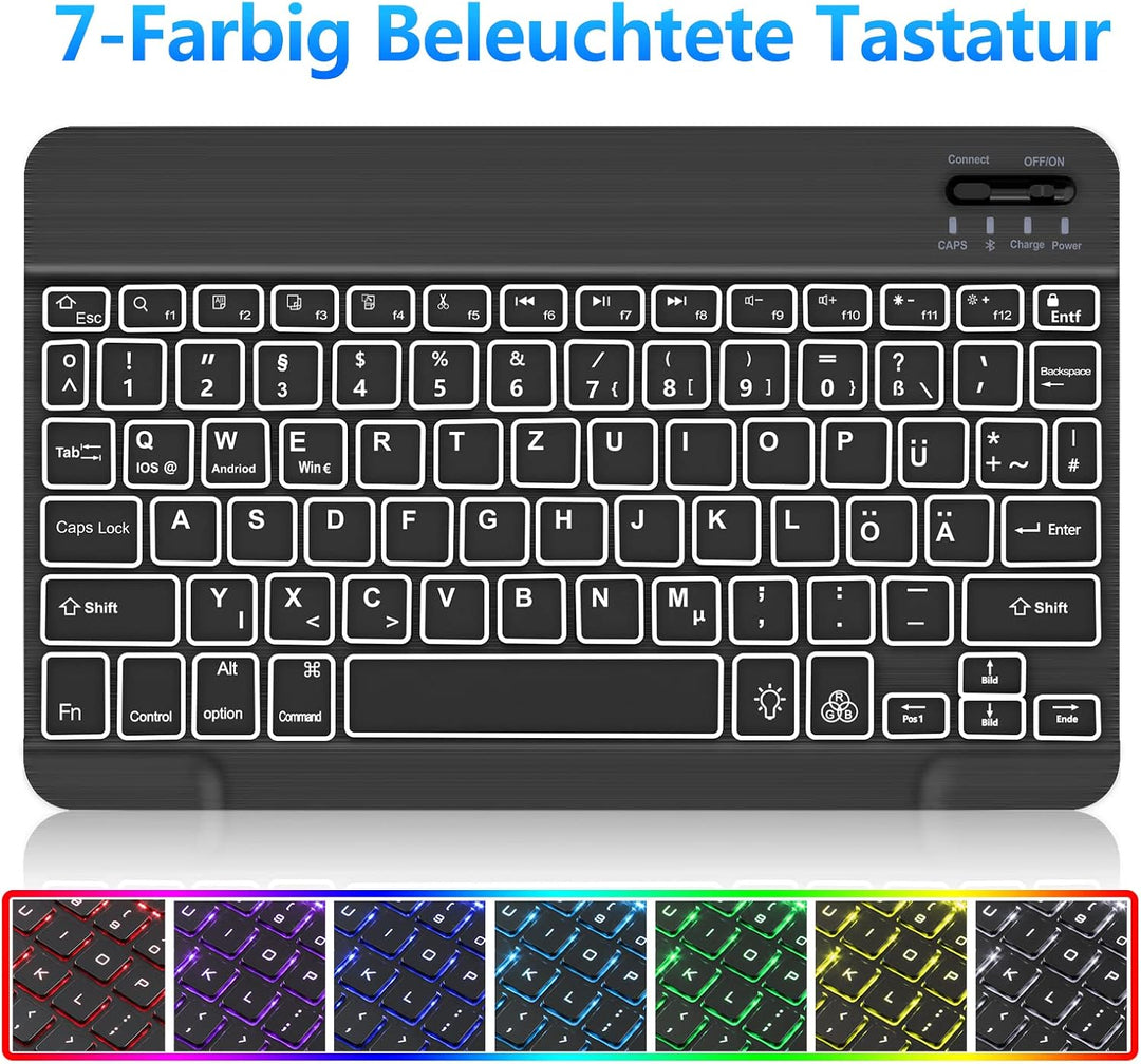 IVEOPPE iPad 6.Generation Hülle mit Tastatur, iPad Hülle mit Tastatur für iPad 6.Generation 2018/iPa