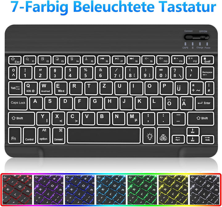 IVEOPPE iPad 6.Generation Hülle mit Tastatur, iPad Hülle mit Tastatur für iPad 6.Generation 2018/iPa