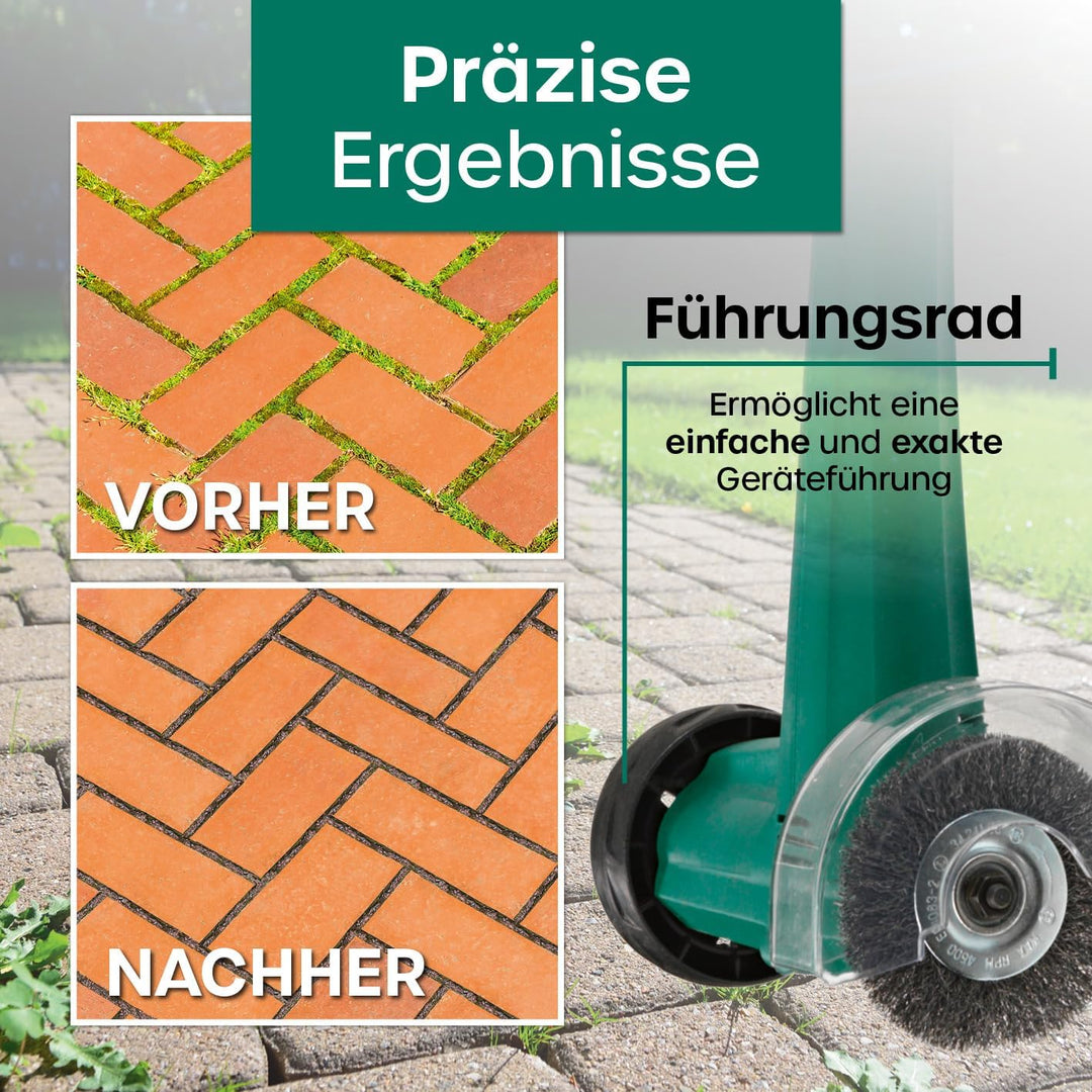EASYmaxx Fugenreiniger elektrisch | Einfache säuberung von Fugen, Gehwegen & uvm - Ohne lästige Rück