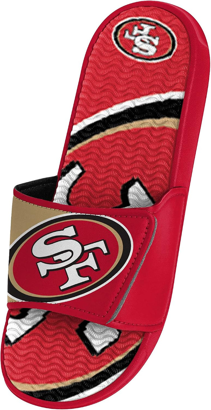 FOCO Commanders NFL Legacy Sport Slide Flip-Flops für Herren San Francisco 49ers 7-8 Colorblock Big