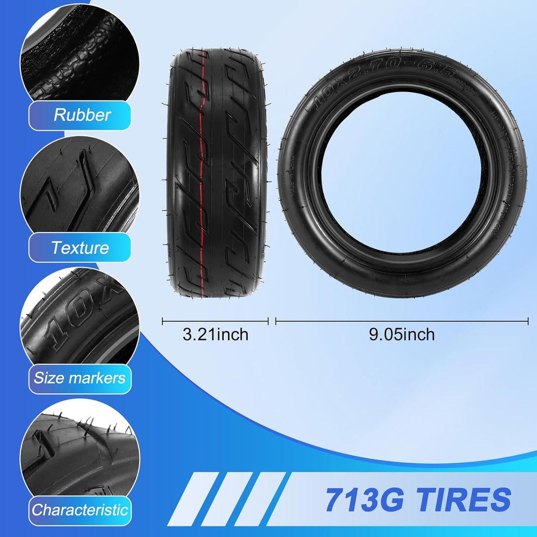 Liseng Schlauchloser Reifen 10X2.70-6.5 Vakuumreifen für Balanced Scooter 10 Vakuum Reifen