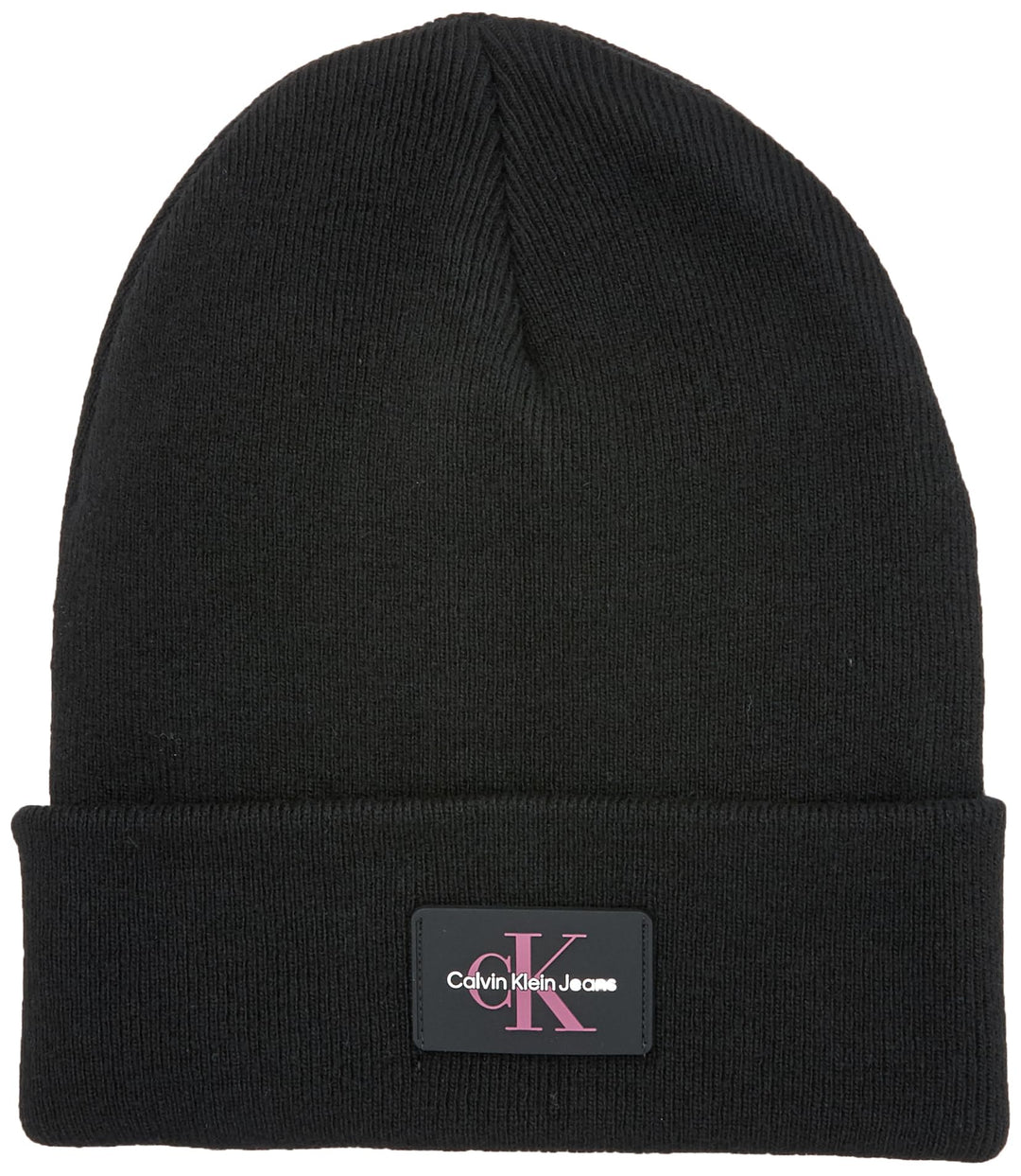 Calvin Klein Damen MONOLOGO Rubber Beanie Baby Hut, Black,