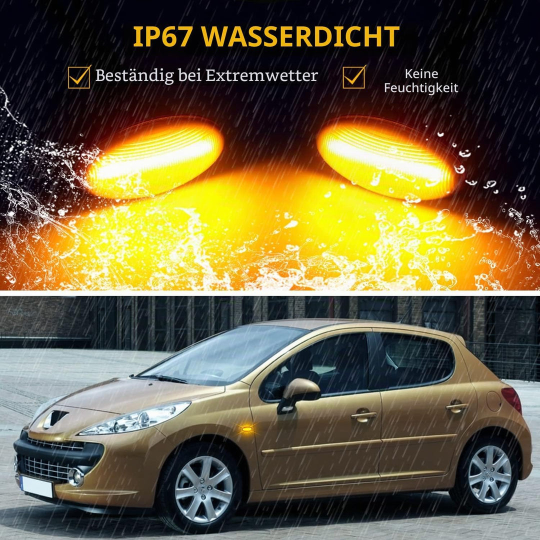 Asasytal Blinker Seitenblinker, 12v Seitenblinkleuchten Set, Kotflügel-Blinker mit E9 Zulassung Oran