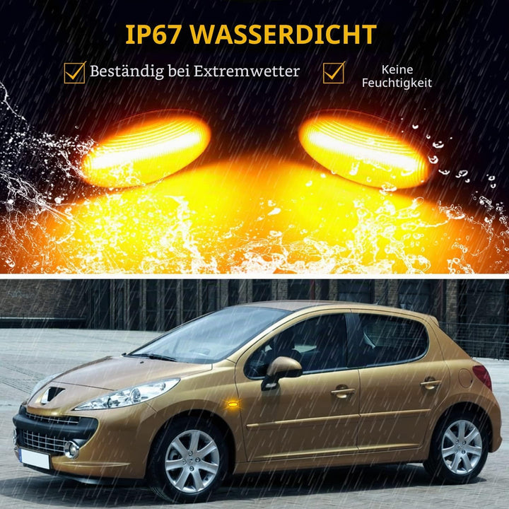 Asasytal Blinker Seitenblinker, 12v Seitenblinkleuchten Set, Kotflügel-Blinker mit E9 Zulassung Oran