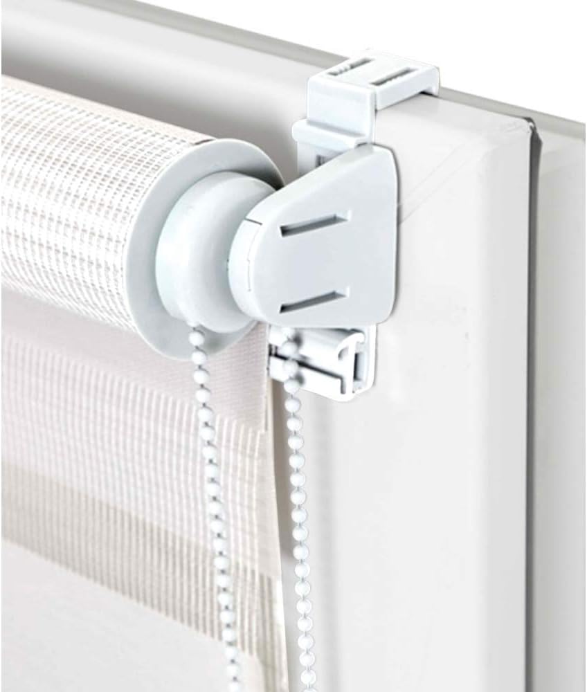 MADECOSTORE Rollo für Tag und Nacht, ohne Bohren, Weiss – 76 x 190 cm Weiss 72 x 190cm, Weiss 72 x 1