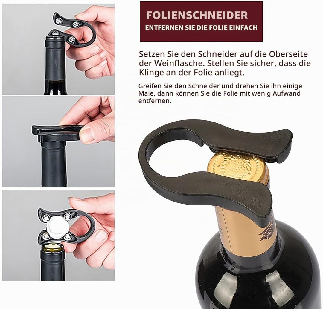 ZBPASL Korkenzieher Set in Holzkiste Geschenk,Luxus Weinöffner,Wein Sommelier Sets mit Flaschenöffne