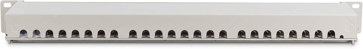 DIGITUS Patchpanel - 19-Zoll - Cat-6 - 24-Port RJ45 - Geschirmt - LSA Patch-Feld - Rack-Montage 1HE