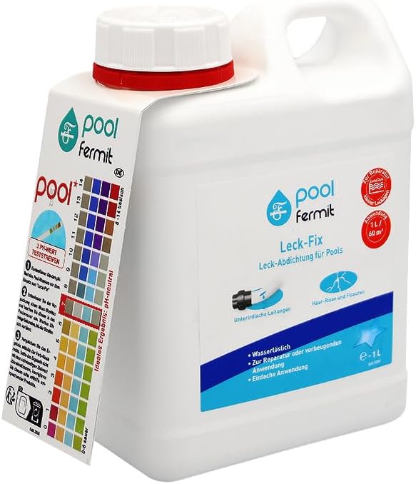 Fermit Dichtmittel Leck-Fix 1L Kanister 50m³ bis 60m³ für Pools