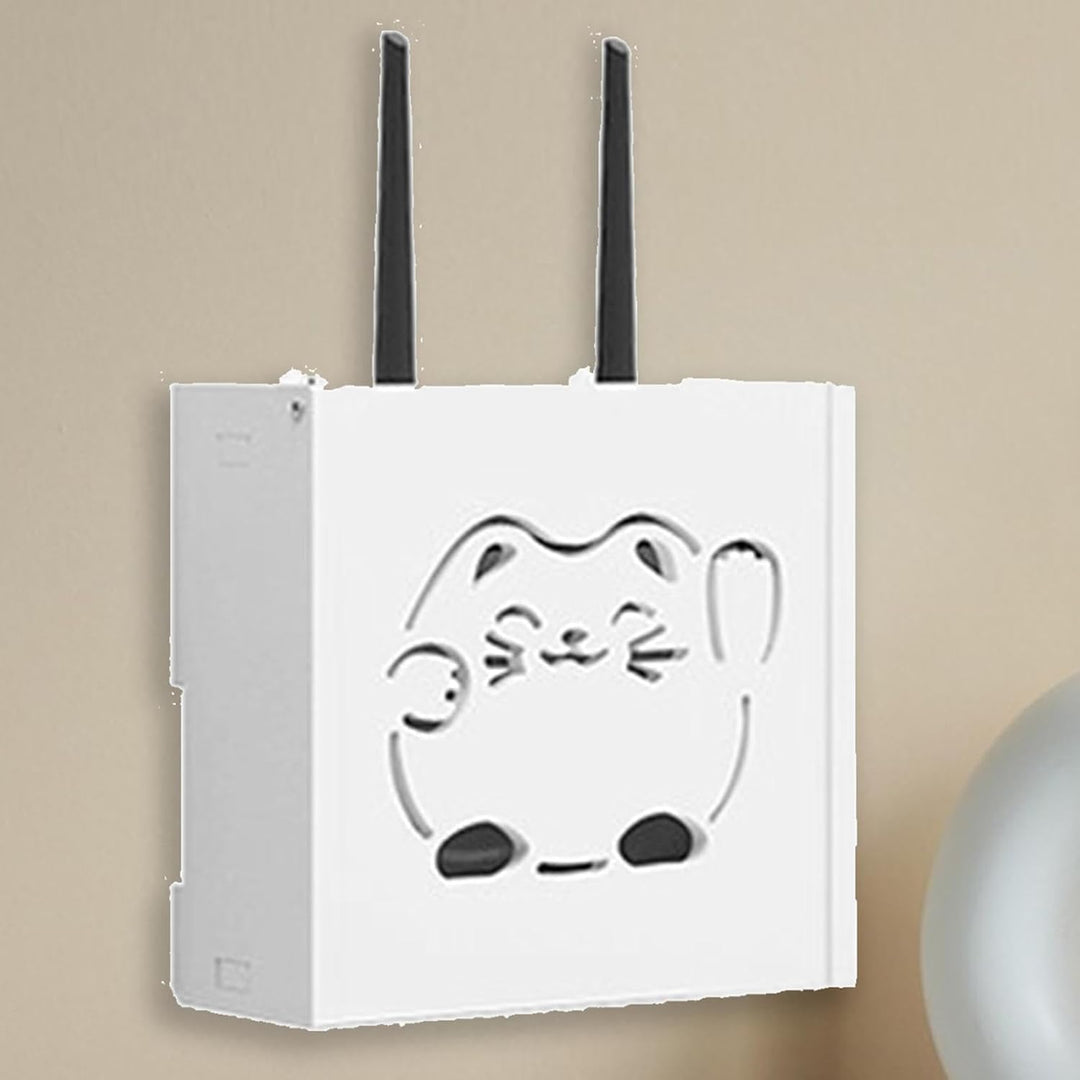 Wall Mounted Router Hider, No Drilling Router Rack, Space Saving WiFi Box, Decorative Router Storage