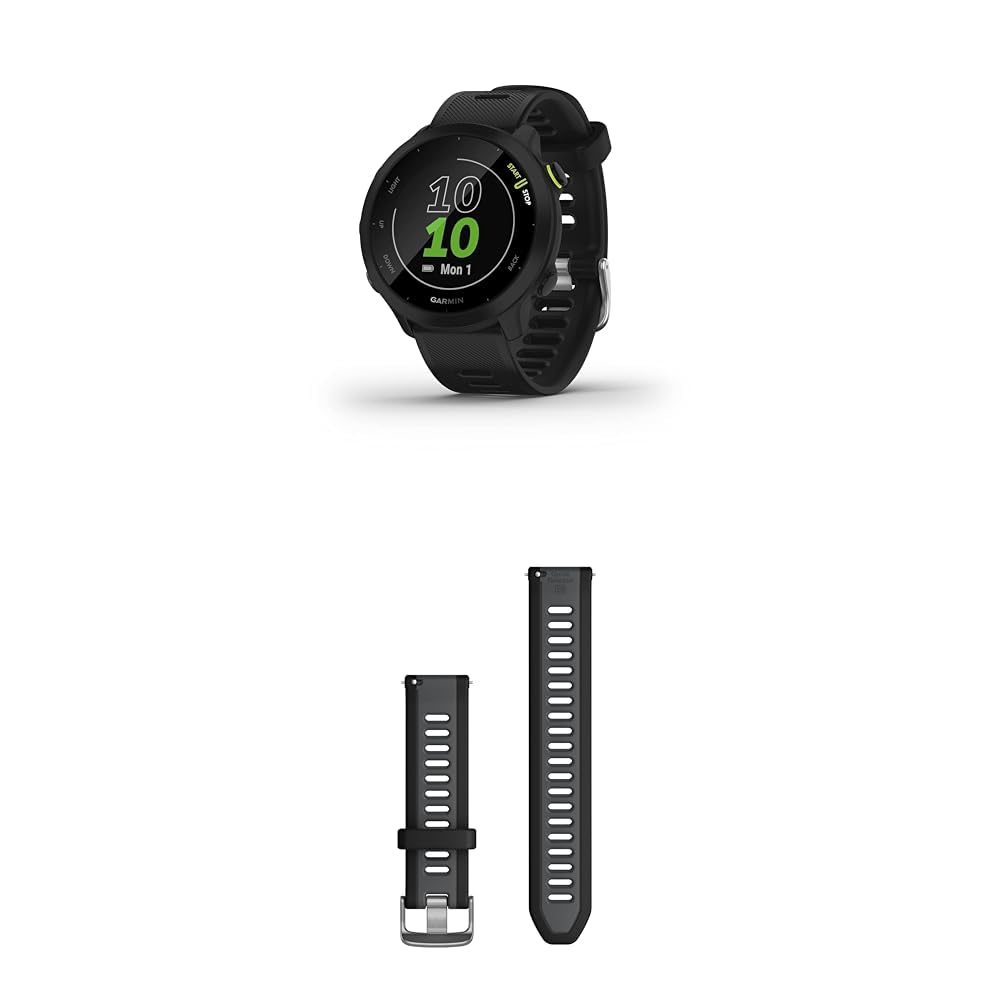 Garmin Forerunner 55 – GPS-Laufuhr mit 1,04“ Always-On-Farbdisplay, täglichen Trainingsempfehlungen,