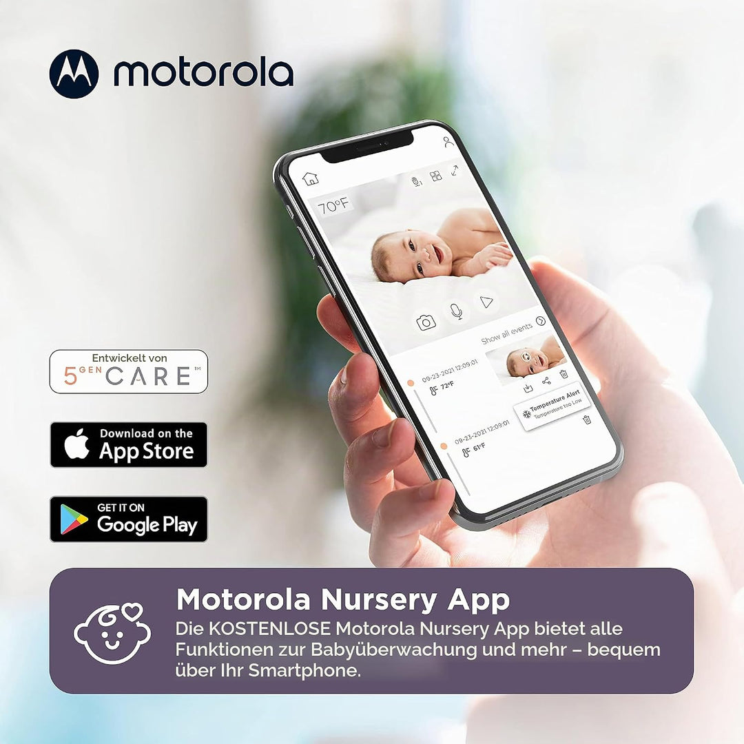 Motorola Nursery PIP1010 CON Baby Monitor-mit Kamera-Schwenken, Neigen, Zoomen und Nachtsicht-Wandha