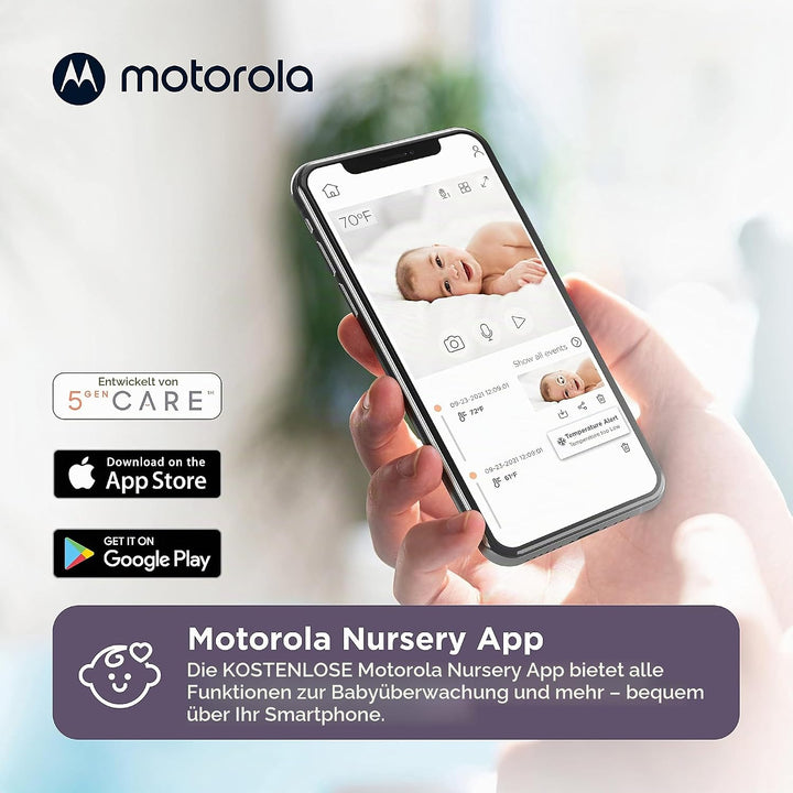Motorola Nursery PIP1010 CON Baby Monitor-mit Kamera-Schwenken, Neigen, Zoomen und Nachtsicht-Wandha