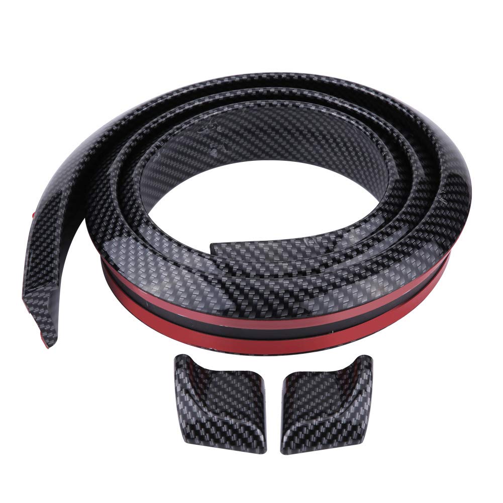 Heckklappen Lippenspoiler, 1,5 m Carbonfaser Weichgummi Auto Heckklappen Spoilerflügel Lippenaufkleb