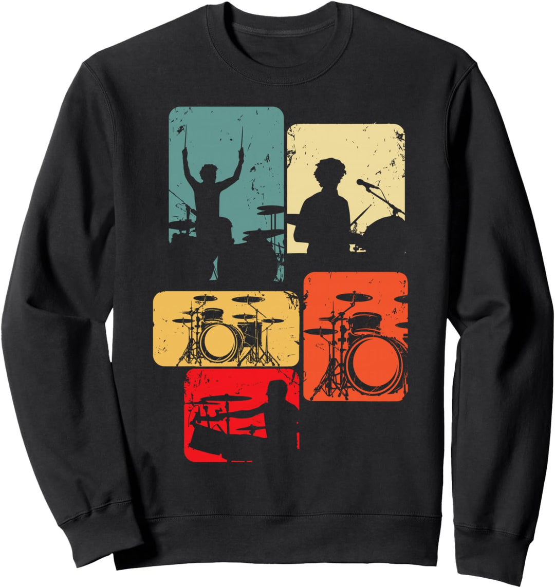 Schlagzeug Schlagzeuger Drummer Kinder Jungen Sweatshirt