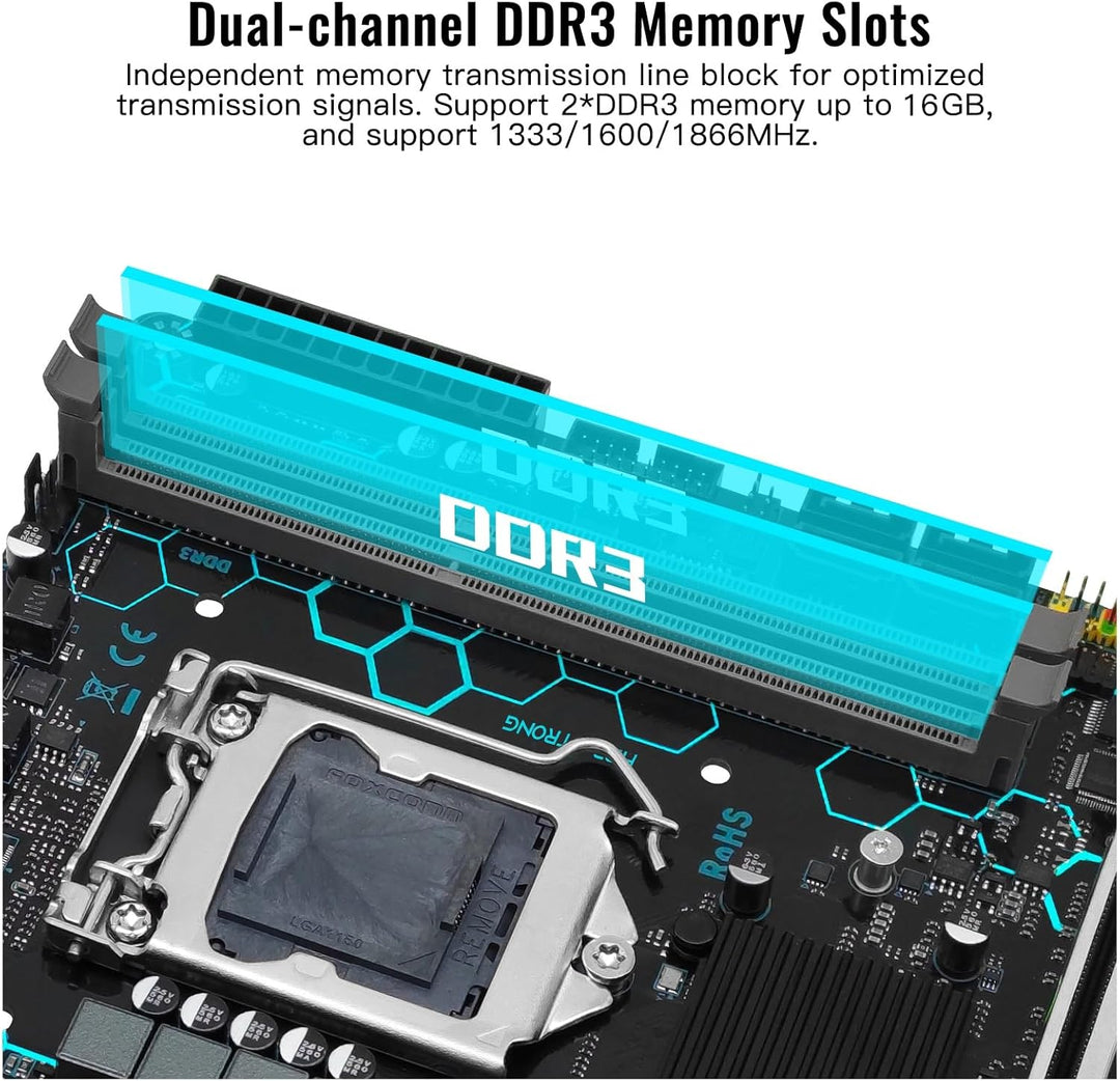 SHANGZHAOYUAN H97 Strong LGA 1150 Mainboard für Intel Core i7/i5/i3/E3 Prozessor der 4. Generation (
