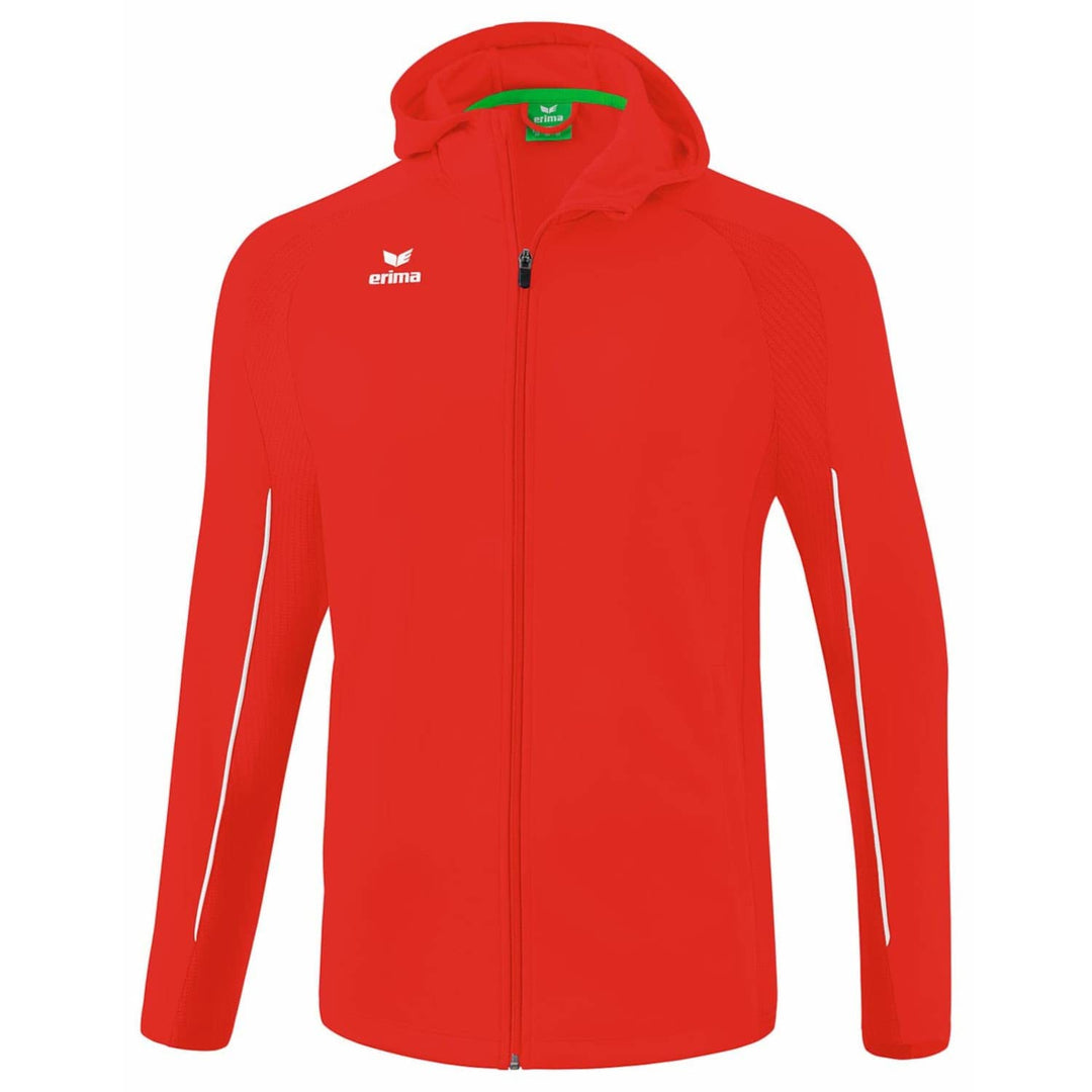 Erima Unisex Kinder Liga Star Trainingsjacke mit Kapuze 104 Rot/Weiss, 104 Rot/Weiss