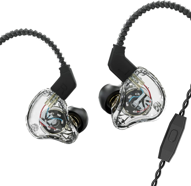 keephifi KBEAR KS1 Musiker-Kopfhörer mit Mikrofon in Ear Monitoren Ohrhörer IEM kopfhörer, Dual-Magn