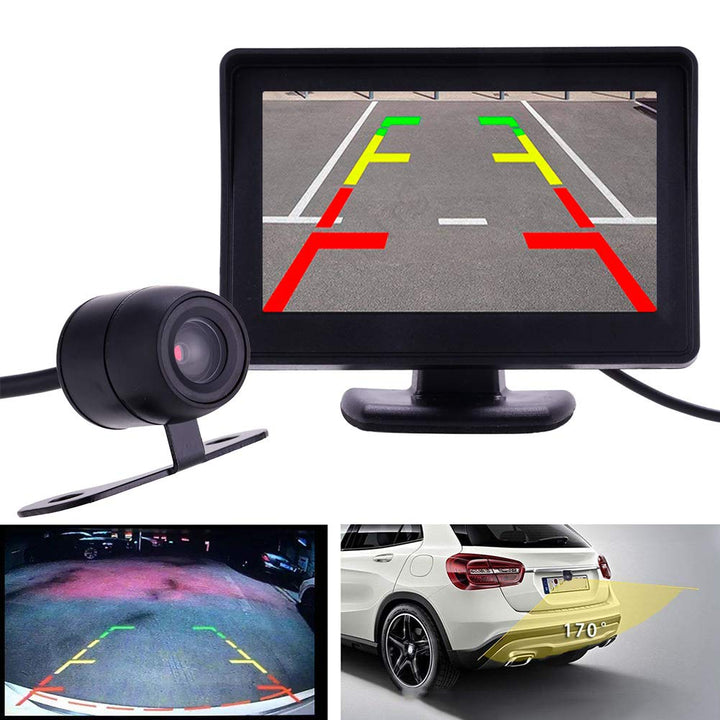 Teabelle 11,9 cm (4,3 Zoll) Rückfahrkamera mit Rückseite für Auto und TFT-LCD-Monitor