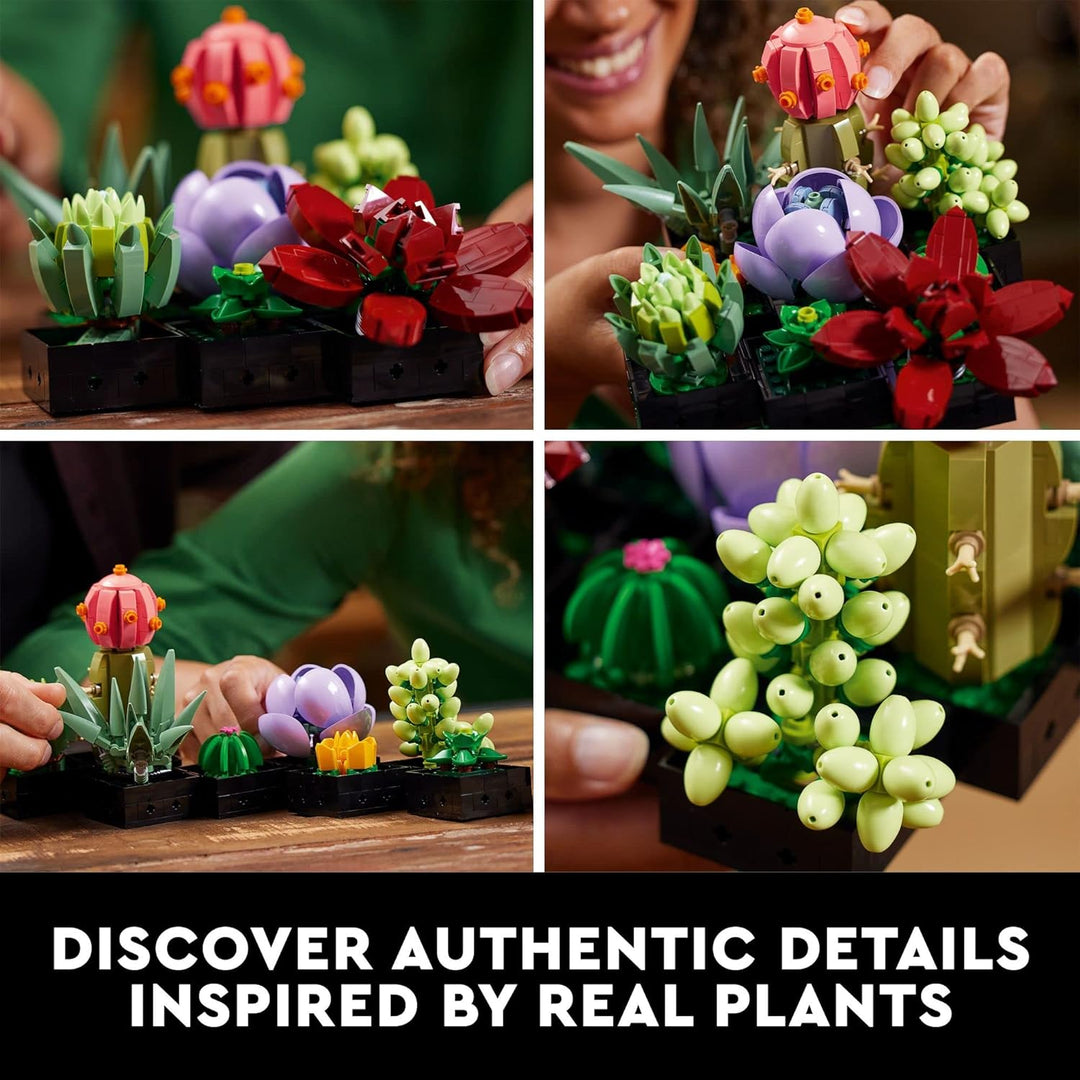 LEGO Succulents 10309 Plant Decor Building Set for Adults; Build a Succulents Display Piece for The