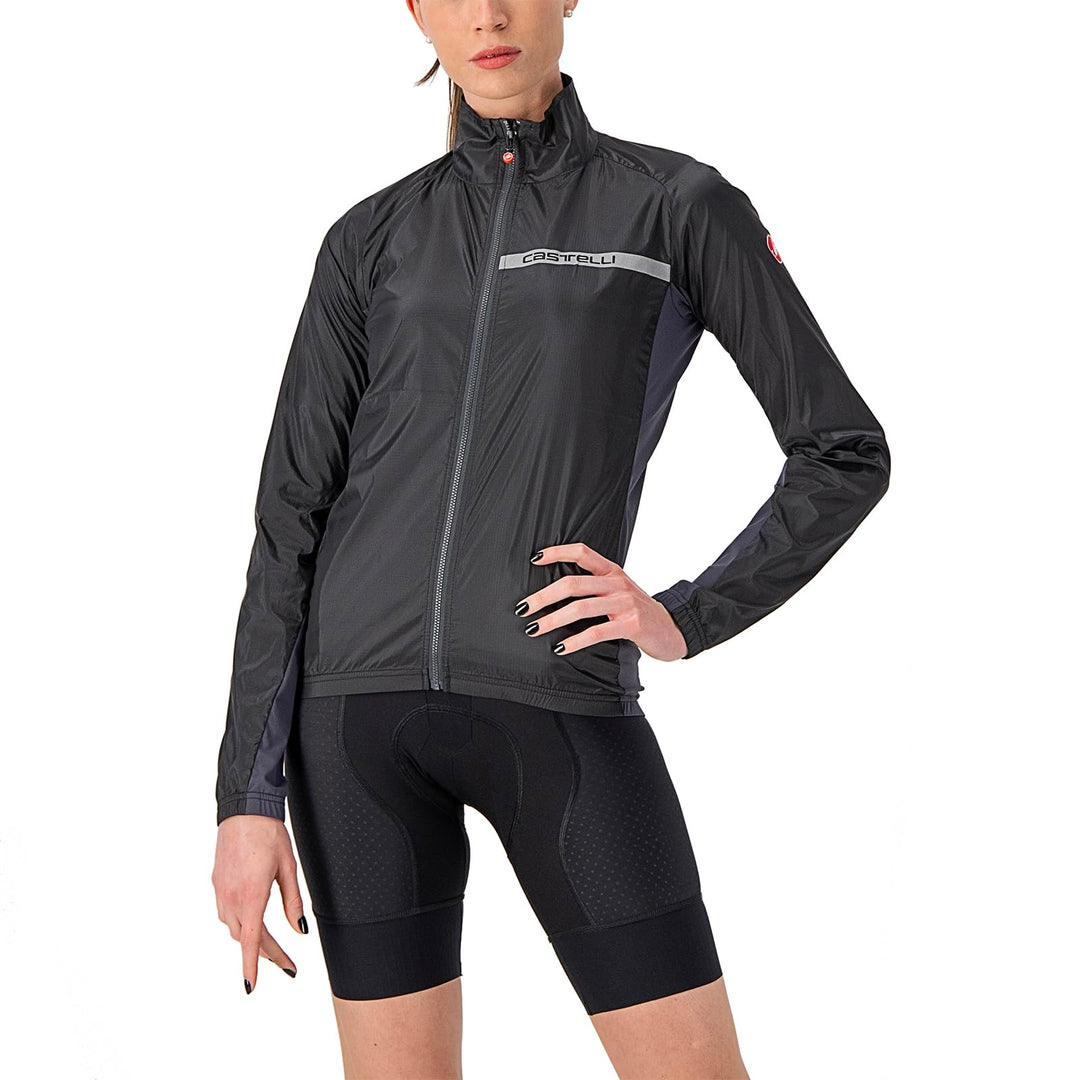 CASTELLI Damen Squadra Stretch W Jacket Jacket (1er Pack) S Hell schwarz/dunkelgrau, S Hell schwarz/