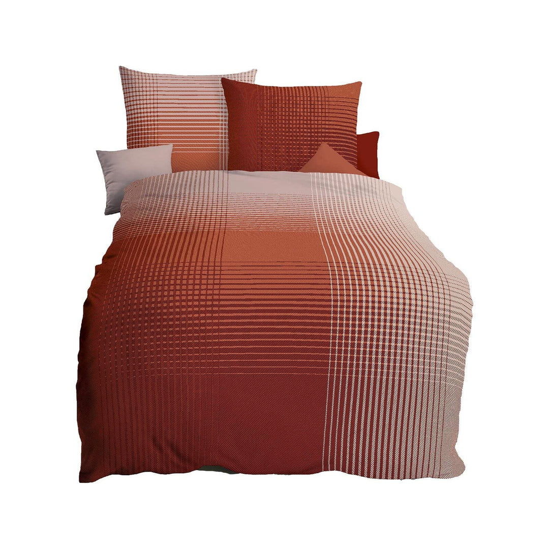 Kaeppel Mako-Satin Bettwäsche Master Terra, 1 Bettbezug 155 x 220 cm + 1 Kissenbezug 80 x 80 cm Terr