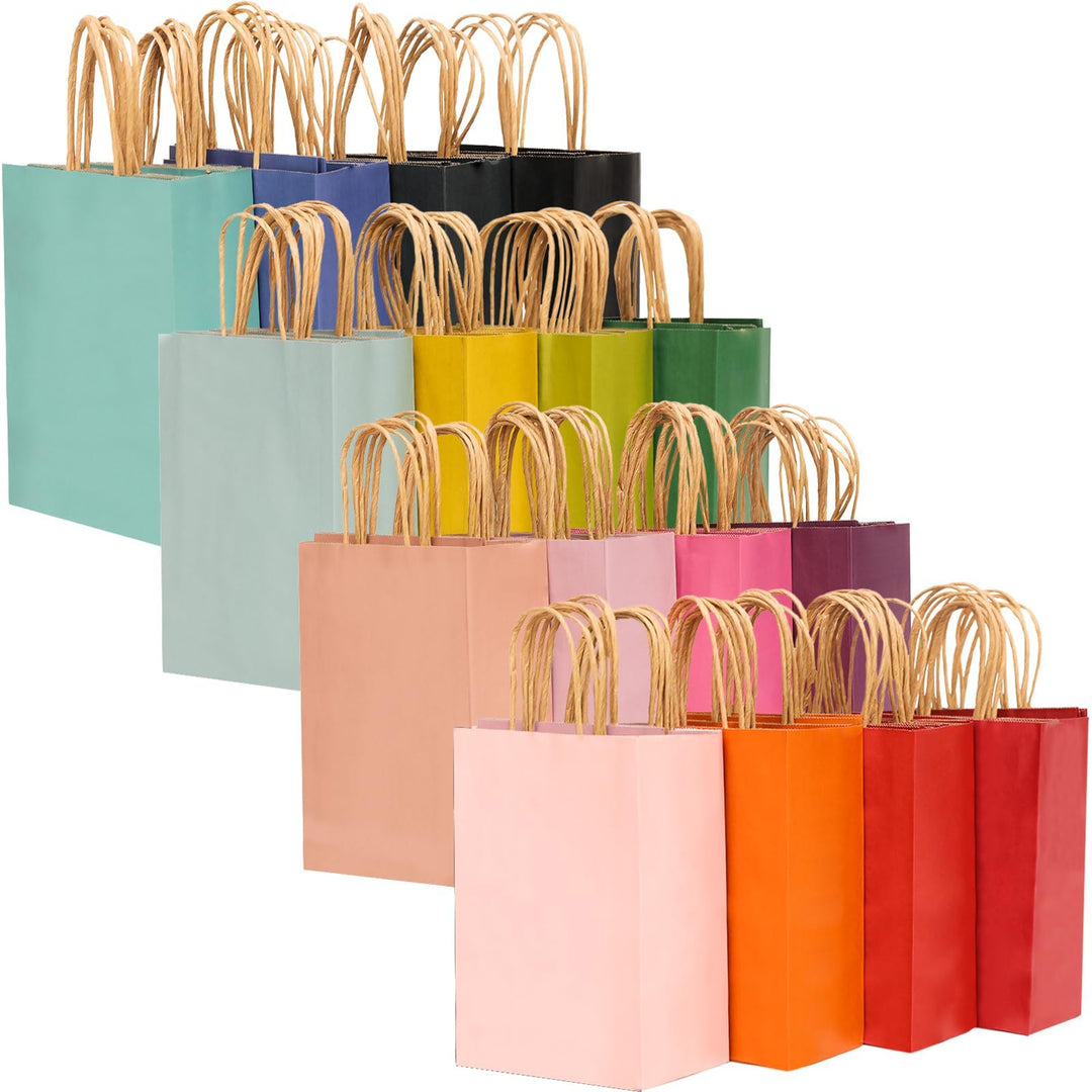 Gcardist Medium 16Pcs Krafttaschen mit Griffen 27x21x11cm Geschenktaschen 16 Verschiedene Senior Far