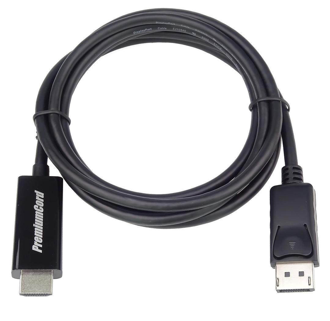 PremiumCord Adapterkabel DisplayPort 1.2 auf HDMI 2.0 M/M 2 m, DP 1.2 auf HDMI 2.0, Kompatibel mit V