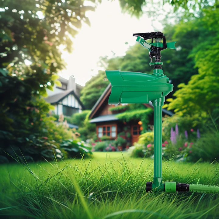 Royal Gardineer Katzen-Vertreiber: 4er-Set Wasserstrahl-Tierschrecke, PIR-Sensor, Batteriebetrieb, 1
