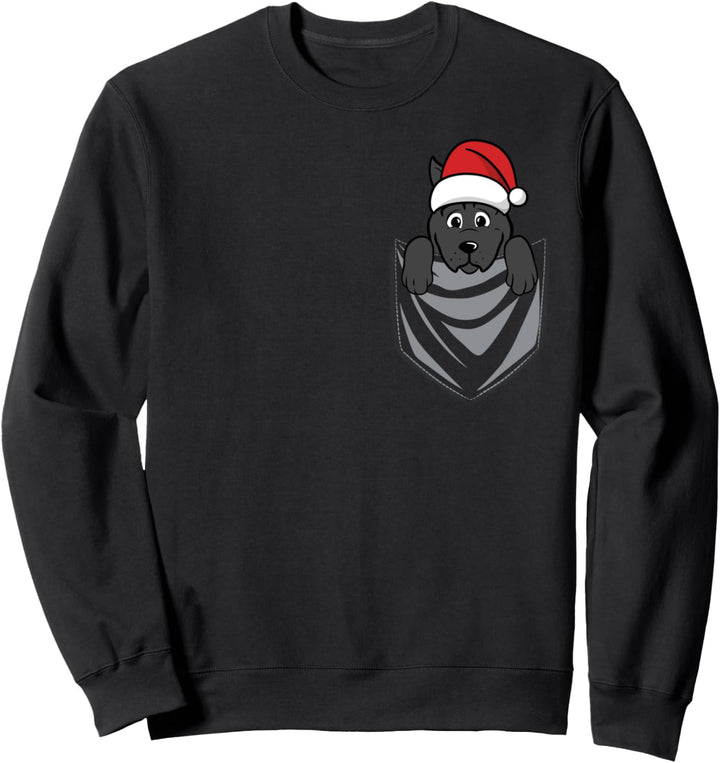 Pocket Graphic Cane Corso Weihnachten Hund Sweatshirt