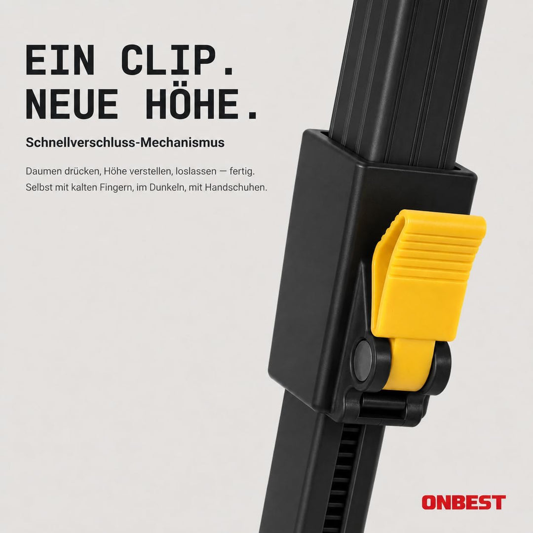 ONBEST Camping Klapptisch – Campingtisch klappbar – Angeltisch, Gartentisch 2 Personen – mit robuste
